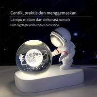 Gambar Lampu Malam Night Light Lampu Tidur Lampu Meja Lampu Hias Astronot dengan Bola Kristal Hadiah Ulang Tahun Hadiah Anak-anak - Saturnus dari YBX mall undefined 5 Tokopedia