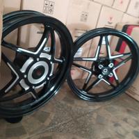 Gambar velg racing Orbitz palang bintang untuk motor Mio smile, Mio sporty, Mio soul karbu, Mio J, Fino karbu ring 14x185/215 - Hitam, Mio smile dari Lapak velg motor_NEW undefined 4 Tokopedia