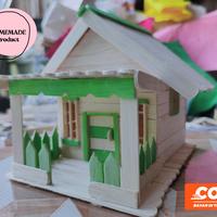 Gambar miniatur rumah stik es krim prakarya kerajinan tangan tugas sekolah pajangan di rumah Kotak - rumah, 12 dari Smuadashop_NEW undefined 1 Tokopedia