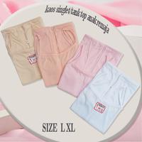 Gambar 6 PCS kaos Singlet Tanktop anak Remaja Wanita Tali Kecil  Katun Warna dan Putih Polos Tank top Perempuan - L   SOFT, 3 PCS dari putrabungsu22 undefined 1 Tokopedia