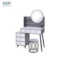 Gambar Avery - Meja Rias  / Meja Kaca LED Set Kursi / Meja Rak Kosmetik - ISSY dari AVERY FURNITURES undefined 3 Tokopedia