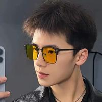 Gambar Kacamata Penglihatan Malam Photochromic Pria Wanita Mengemudi Siang Malam Dua - Pasir Hitam dari Kaiyun Kacamata undefined 4 Tokopedia