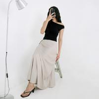Gambar Renaette - KAIA SKIRT - Bawahan Wanita - Rok Satin Silk Full Furing - Rok Kondangan Panjang - Rok Silky Maxi - Rok Lebaran - Black, S dari Renaette undefined 2 Tokopedia