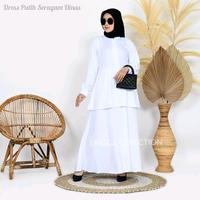 Gambar Gamis Putih Polos Bahan Toyobo Dress Kancing - S, Putih Polos dari Lingga Collections undefined 5 Tokopedia