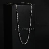 Gambar PROJECT NINETYSEVEN - NOAH Necklace - Kalung Pria Wanita, Titanium Anti karat, Rantai Tambang, Mewah, Elegan (BELI 3 GRATIS 1) - Putih, 50cm dari projectninetyseven undefined 4 Tokopedia
