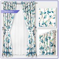 Gambar Gorden Jendela Pintu Minimalis Motif Amora Biru Smokring 12 Lubang - AMORA BIRU dari Qamra Shop_NEW undefined 2 Tokopedia