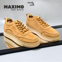 Gambar MENFOOTGEAR Maximo Sepatu Semi Boots Pria Kerja Kulit Sintetis Kombinasi Suede Choco - CHOCO, 40 dari Menfootgear_NEW undefined 1 Tokopedia