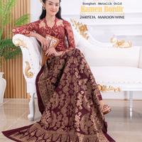 Gambar KAMEN BORDIR SONGKET BALI | KAMEN LEMBARAN - Cendana ungu dari kebayamodern.ind undefined 1 Tokopedia