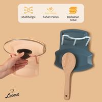 Gambar Tatakan Spatula Tutup Panci Dapur Alas Alat Dapur - Kitchenware Holder - Putih Plastik - Putih dari looove store undefined 4 Tokopedia