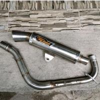 Gambar Knalpot Fantera in38mm Samlong Cobra Mio sporty scoopy beat vario 125/150 vario 160 pcx 160 dll - full set All matic, mio sporty dari Nino Racing90 undefined 3 Tokopedia