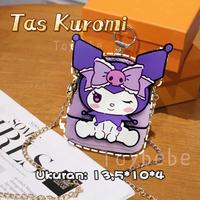 Gambar Kuromi [Ready] Tas Wanita Kuromi/lotso Tas Bahu Mini 13.5x10x4 cm Bahan PU Ungu dengan Rantaikak dan Tali Rantai Tas Selempang Hitam Slingbag Kulit - Kuromi dari toybebe_NEW undefined 1 Tokopedia