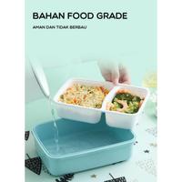 Gambar BONBOX Pink Tempat Makan Lunch Box Kotak Bekal Anti Tumpah 2 Susun - Merah Muda dari HappyToys store undefined 4 Tokopedia