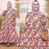 Gambar GAMIS MUSLIM AMANDA MOTIF BUNGA LD 118 PB 136 ALL ORIGINAL REAL PICT - MERAH dari MAMAKU CINTA FASHION undefined 1 Tokopedia