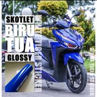 Gambar stiker skotlet biru tua glossy metalik stiker motor daya rekat kuwat Motorcycle dari dewansticker undefined 1 Tokopedia