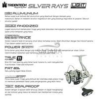Gambar Reel Tridentech Silver Rays Light ARK Reel Pancing Spinning Power Handle dari Sagara Pancing undefined 4 Tokopedia