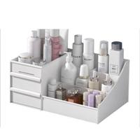 Gambar ( 2 LACI ) RAK KOSMETIK COSMETIC TEMPAT MAKE UP SKINCARE SERBAGUNA RACK MAKEUP ORGANIZER MEJA KOTAK ALAT TULIS RIAS KUTEK ATK - Putih dari Lapak Surabaya_NEW undefined 3 Tokopedia