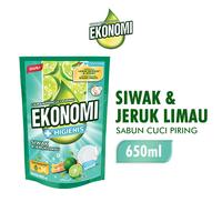 Gambar Ekonomi Sabun Cuci Piring Siwak & Jeruk Limau Pouch 650ml dari Wings Indonesia undefined 1 Tokopedia