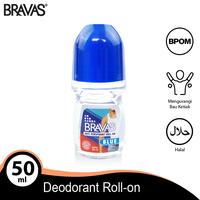 Gambar BRAVAS Roll On Deodoran Pria 50 ML Anti Keringat / Lengket / Noda Perspirant Deodorant Original Halal XX-CT Biru - BLUE dari Good Spot Home undefined 1 Tokopedia