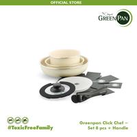 Gambar Greenpan Click Chef - Set 8pc + Handle FREE Steamy BLUE 24 cm dari GreenPan Indonesia undefined 3 Tokopedia