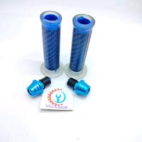 Gambar hangrip do karbon+ Jalu stang variasi motor variasi warna biru cocok untuk semua motor/ universal - -, - dari HS VARIASI undefined 3 Tokopedia