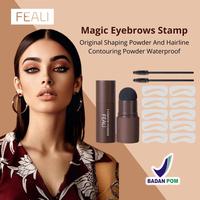 Gambar [BPOM] FEALI Eyebrow Stamp Original Shaping Eyebrow Powder Cetakan Alis Instan Hairline And Waterproof With 10 Model Cetakan Alis Reusable And 2 Eyebrow Pen Brusheup - Eyebrow Stamp - Natural brown dari Feali Indonesia undefined 1 Tokopedia