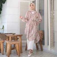 Gambar Syamaita Origilan Akira Long Tunic Busui Wudhu Friendly Material Dobby Cotton Mix Furing Premium Tunik Wanita Muslim - Black, S dari Syamaita_NEW undefined 1 Tokopedia