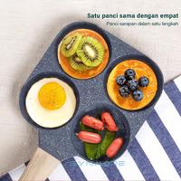 Gambar Wajan Penggorengan 4IN1 Telur Pancake Omlet Pan Breakfast Anti Lengket Cocok di Segala Jenis Kompor - 4 Lubang ( Krem ) dari Synmore Official Store undefined 4 Tokopedia