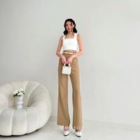 Gambar [ Marveile ] Gigi Cutbray Highwaist Pants / Cutbray Flare Pants Wanita - Black, S dari Marveile_NEW undefined 4 Tokopedia