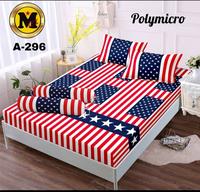 Gambar PROMO Seprai Katun Motif Bendera Amerika ukuran 120x200, 160x200, 180x200 kualitas terbaik seperti seprei bonita sprei murah meriah 1 set dengan sarung bantal tidur dan sarung bantal guling sprei aesthetic Sprai Benang Kain - Amerika, 120x200 dari Azka Collection5 undefined 1 Tokopedia