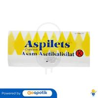 Gambar ASPILETS 80 MG STRIP 10 TABLET dari Apotek Gemilang Bandung by GoA undefined 2 Tokopedia
