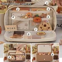 Gambar [COD] Tempat alat tulis kotak pensil aesthetic korea Tas PenaTempat Pencil Tas Pensil kapasitas besar freeies - pink set A dari Mye Stationery undefined 4 Tokopedia
