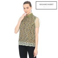 Gambar Atasan Batik Lengan Pendek Coffee Blouse Jahit Butik Rapi Baju Katun - S dari Madame Rabbit undefined 4 Tokopedia
