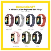 Gambar MIJOBS CS Flat Hole Silicone Strap for Huawei Band 7 / Tali Jam Silikon dengan Stainless Steel Linker Band7 - BLACK FULL dari hop market undefined 3 Tokopedia