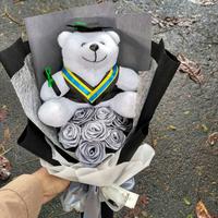 Gambar Buket Boneka Wisuda dan Ulang Tahun + Bunga Satin - sapi putih dari Florencia Creation undefined 3 Tokopedia