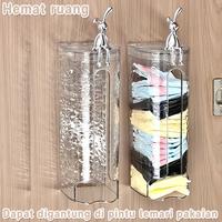 Gambar Vinnatsu Tempel Dinding Rak Bumbu Kotak Penyimpanan Serbaguna Kotak Kaos Kaki Celana Dalam Kabel Sliding Cabinet Wall Storage Plastik - transparan 1PCS dari Vinnatsu undefined 5 Tokopedia
