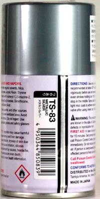 Gambar Tamiya  TS-83 Metallic Silver -  cat Gundam model kit spray can dari 59garage undefined 1 Tokopedia