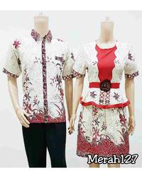Gambar Couple Batik 127 Sarimbit wanita dress Katun Doro putih - Wanita Allsize, Pria M dari Pusat Couple Family undefined 2 Tokopedia