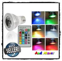 Gambar Lampu Hias Bisa Ganti Warna Pake Remote - LED Color Changing Light 3W dari Toniroshop undefined 1 Tokopedia