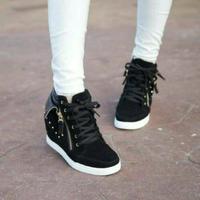Gambar ZR03 HITAM SEPATU BOOT BOOTS WANITA WEDGES KETS CASUAL SNEAKERS KOREA dari RUMAH BAMBY_Archived undefined 1 Tokopedia