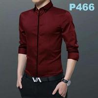 Gambar P466 Kemeja Pria Maroon Keren Slim Fit Gagah Good Quality SIZE LENGKAP dari Liusolo undefined 1 Tokopedia