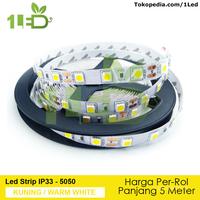 Gambar Lampu LED Strip Flexible Kuning Warm White Roll 5 Meter IP33 SMD 5050 dari Vertama undefined 2 Tokopedia