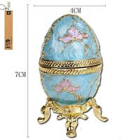 Gambar Russian Faberge Egg Jewelry Tinket Box Figurine Metal Craft Gift Decor dari Gypsy House undefined 3 Tokopedia