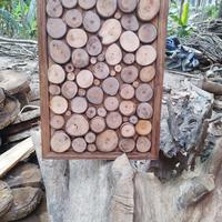 Gambar Wood wall art hiasan dinding kayu wall decor wallpaper dekorasi rustic dari CV. Sangkayu undefined 4 Tokopedia