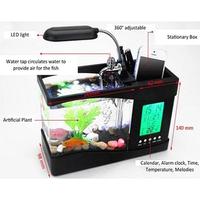 Gambar Mini Aquarium Nano USB Akuarium Dekstop Meja - 3 Sekat Ungu dari Jakarta Hobby undefined 2 Tokopedia