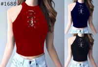 Gambar Yuki Tank Top / Inner Knitting / Rajut Tank Top You can see Crop Tee - Navy dari Aniera Collection undefined 4 Tokopedia