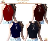 Gambar Yuki Tank Top / Inner Knitting / Rajut Tank Top You can see Crop Tee - Navy dari Aniera Collection undefined 3 Tokopedia