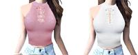 Gambar Yuki Tank Top / Inner Knitting / Rajut Tank Top You can see Crop Tee - Navy dari Aniera Collection undefined 5 Tokopedia