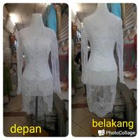 Gambar atasan kebaya tule payet lengan panjang belakang ekor kekinian dari DEWI KEBAYA LARIS undefined 4 Tokopedia