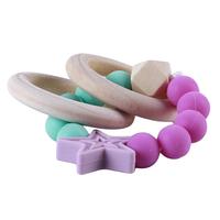 Gambar Silicone Beads Baby Teething Bracelet Natural Wooden Ring Chewable dari Aghista Official undefined 2 Tokopedia