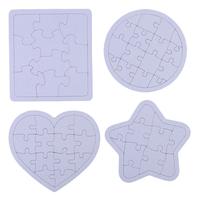 Gambar 4Pcs Kids Coloring Blank Puzzle DIY Paper Jigsaw Puzzles Four Shapes dari Aghista Official undefined 1 Tokopedia